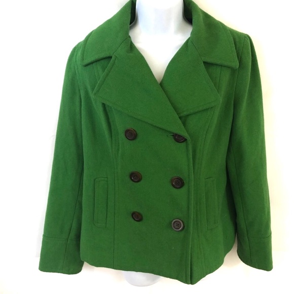 Old Navy Jackets & Blazers - Old Navy S M green pea coat  button up down